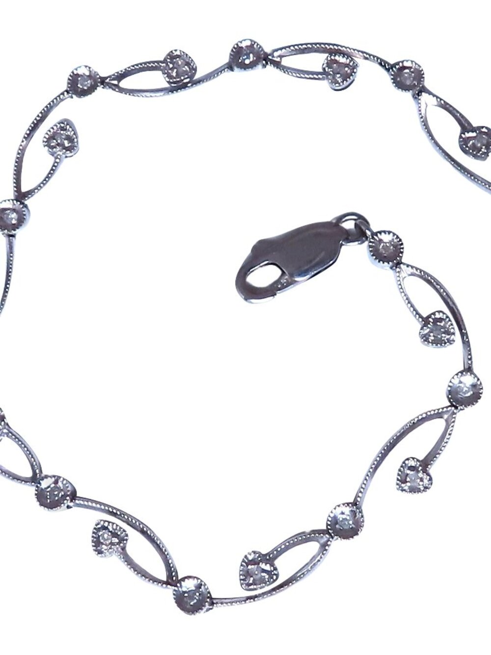 .22ct Natural Diamonds Vine Link Bracelet 14kt Gold 12392*